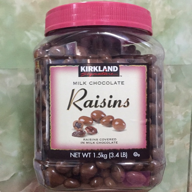 Chocolate Sữa Bọc Nho Kirland Almonds Của Mỹ- Hộp lớn 1,5 kg của Mỹ