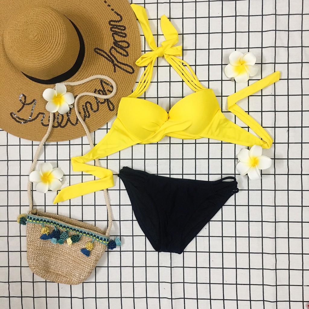 Bikini, 2 mảnh áo gọng nâng ngực nhiều màu mix quần chip sexy