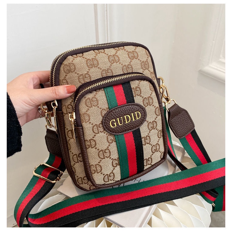 Túi Đeo Chéo ️SIÊU RẺ️ Túi Đeo Điện Thoại Dáng Đứng Gu Chì Phối Kẻ Phong cách Trẻ Trung TXN-035