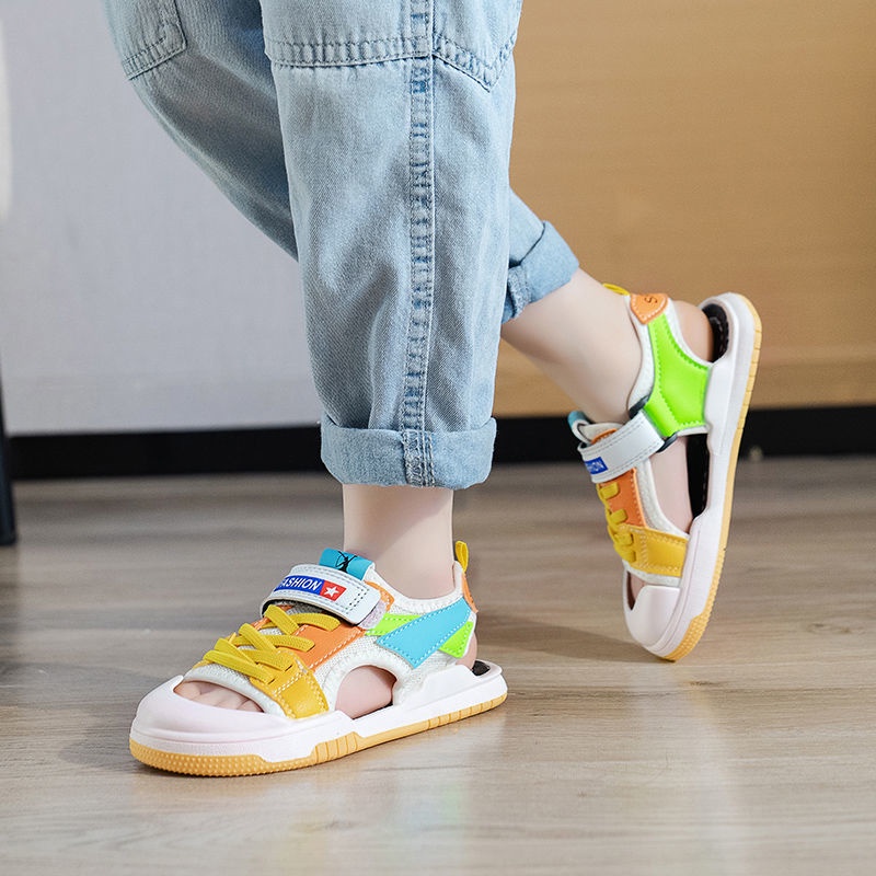 Giày Sandal Hở Ngón Đế Mềm Chống Trượt Phong Cách Thời Trang Mùa Hè 2022 Dành Cho Bé Trai Đi Biển