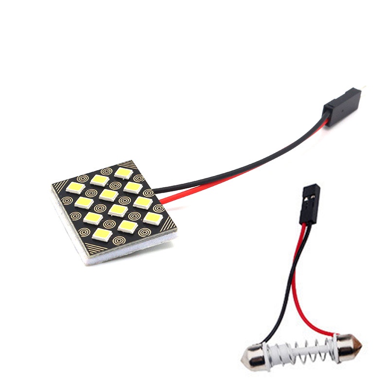 Led trần nội thất xe ô tô dạng vĩ 12 nhân và 24 nhân kèm jack nối dùng được 31mm-41mm