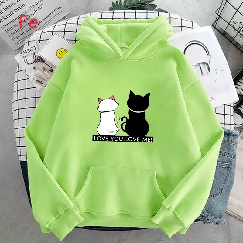 [ SIÊU HÓT ] ÁO HOODIE NAM NỮ IN HÌNH MÈO ĐỘC ĐÁO | BigBuy360 - bigbuy360.vn