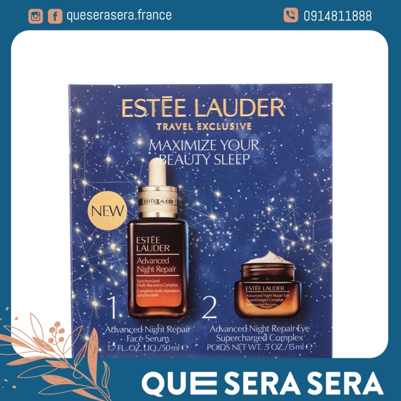 Set serum Estee Lauder Maximize your beauty sleep gồm Serum và kem mắt fullsize