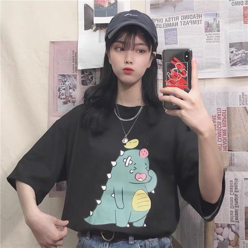 Áo thun tay lỡ phông Unisex nam nữ oversize form rộng ulzzang KHỦNGLONGKHÓC ANHStore A40