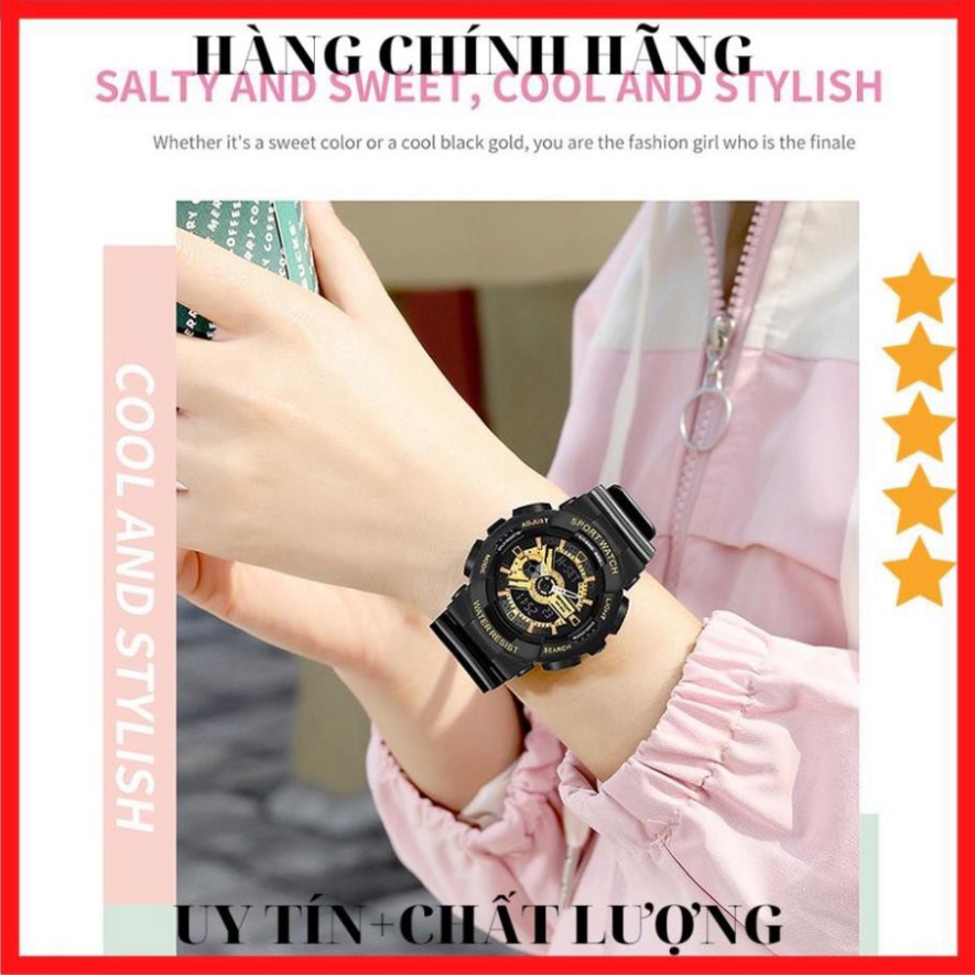 M09 [ HÀNG CAO CẤP ] Đồng hồ Nữ thể thao SANDA JAPAN, Chạy hai Máy Cao Cấp Của Nhật, chống nước Rất rẻ 4 GU14