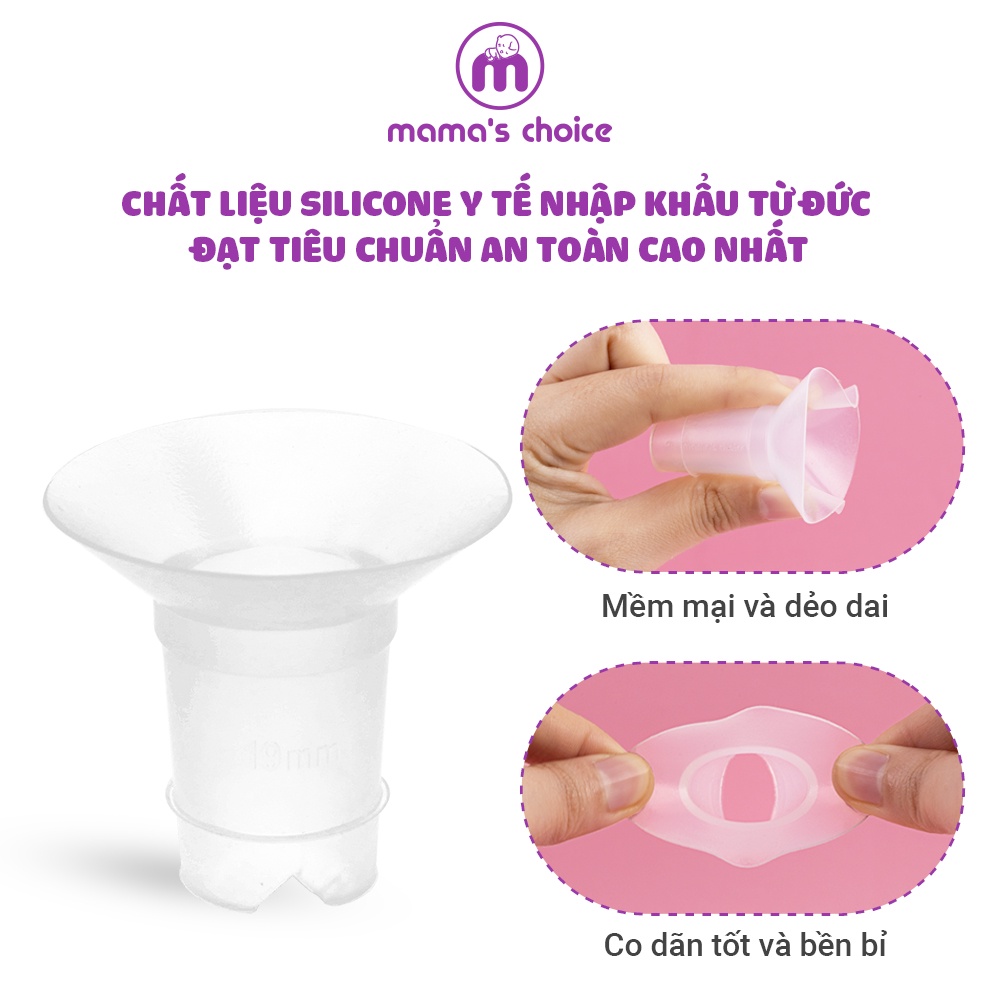 Trợ Phễu Silicone Mama's Choice NewFit, Đệm Hạ Size Phễu Size 15-17-19-21mm, Hút Sữa Hiệu Quả và Êm Ái (01 Cái)