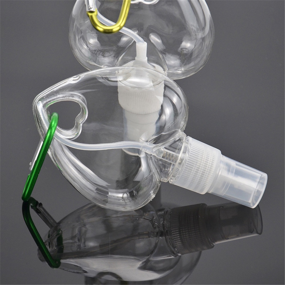 [Hàng mới về] Bình rỗng có vòi xịt hình trái tim bằng nhựa dung tích 50ml thiết kế đáng yêu độc đáo