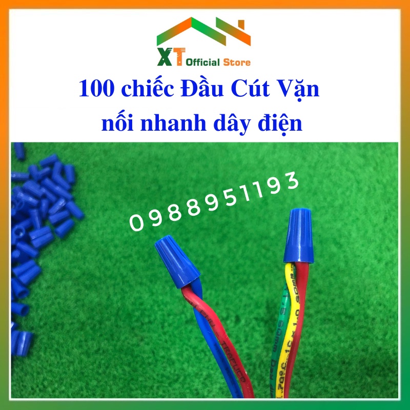 Bộ 100 Cút nối dây điện nhanh SP2 nối dây điện cực tiện lợi an toàn, chống chập cháy