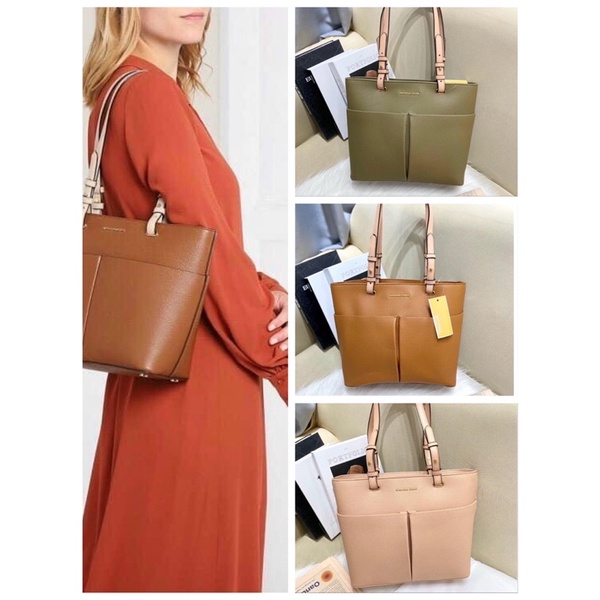 TNS-Túi tote công sở khoá zip nhiều ngăn medium Bedford tote bag-màu cam trẻ trung