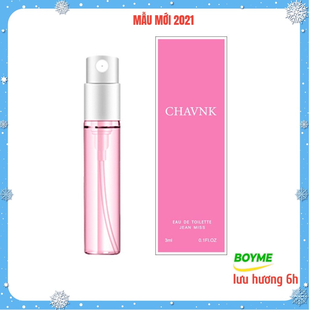 [TUYP 3ml] Nước Hoa Nữ Mini Chank, Nuoc Hoa Nu Mini Chính Hãng Với Hương Thơm Từ Thiên Nhiên Ngọt Ngào Quyến Rũ
