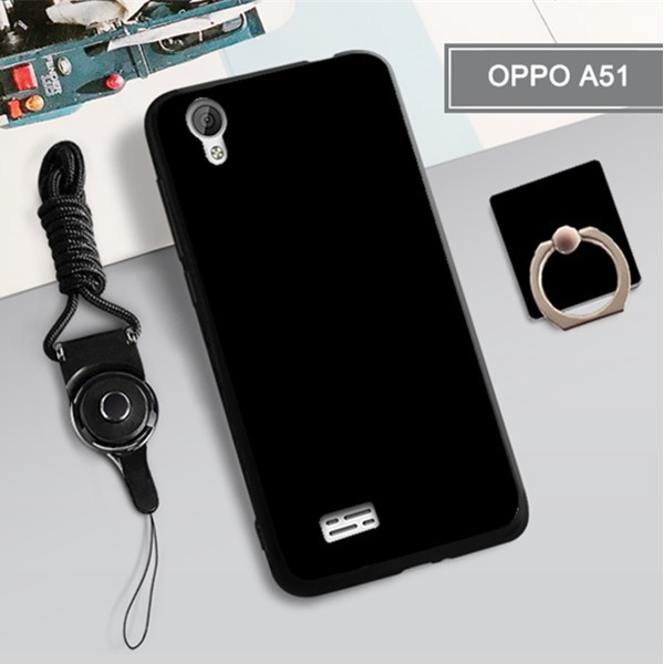 Ốp điện thoại silicon mềm màu đen cho OPPO Mirror 5/ A51