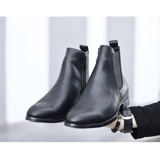 Giày Bốt da nam Chealsea Boot 2 mẫu khóa kéo, cổ chun cao cấp dễ phối đồ
