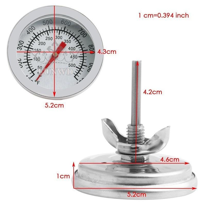 Đồng hồ đo nhiệt độ lò nướng JX-5M 5.2*5.2*5.5cm bằng thép không gỉ