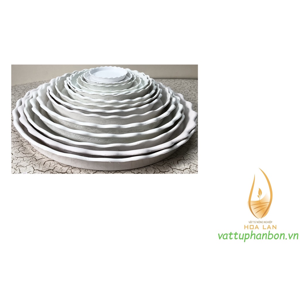 Đĩa lót chậu tròn khía Phi 40cm - #060D#