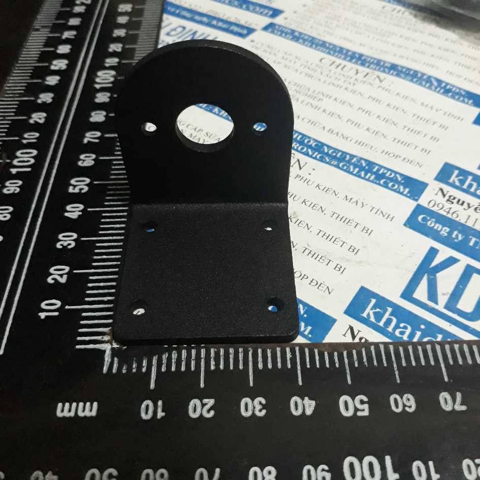 khung động cơ DC RS-550 , nhôm 2mm đen kde2645