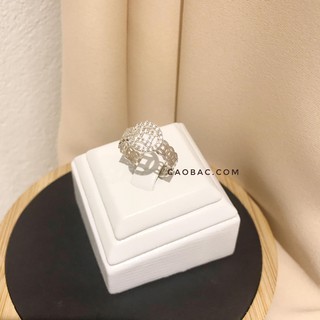 Nhẫn kim tiền mặt 1 kim tiền đá cạnh cả hàng kim tiền