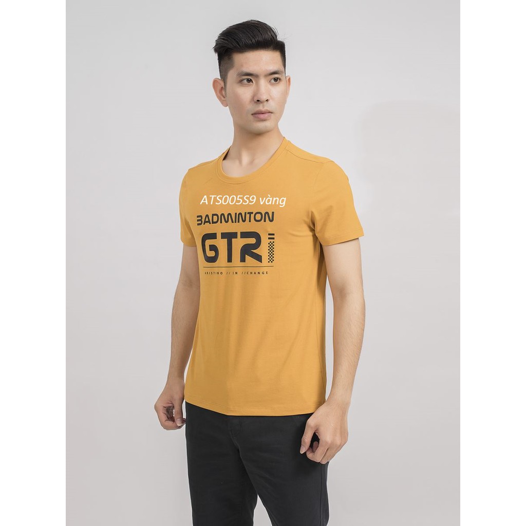 Áo phông t shirt ngắn tay nam CHÍNH HÃNG – GIẢM GIÁ Aristino ATS005S9 chất liệu cotton CVC, dáng slim fit