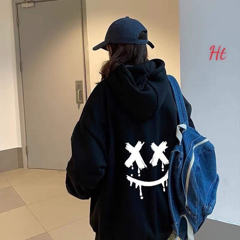 Áo hoodie XX chảy cười sau lưng HT12