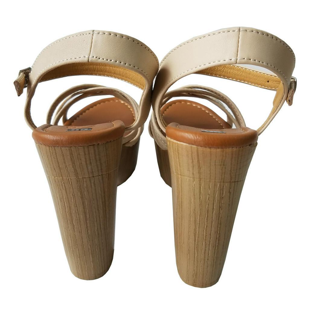 Giày Sandal Cao Gót Nữ BIGBEN Da Bò Thật Cao 12 Phân GCG114