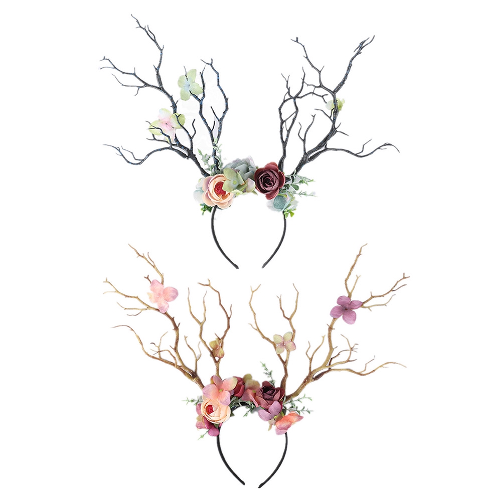 Cài Tóc Sừng Tuần Lộc Đính Hoa Đáng Yêu