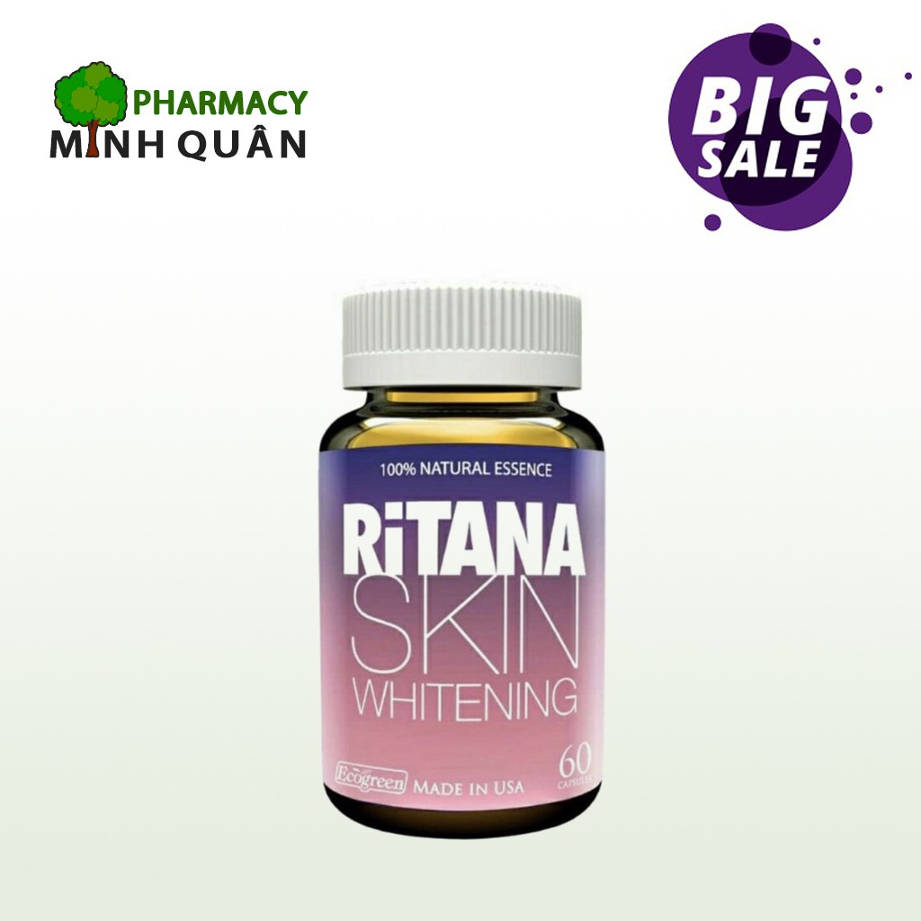 [Mã 77FMCGSALE giảm 8% đơn 500K] ✅VIÊN UỐNG TRẮNG DA RiTANA