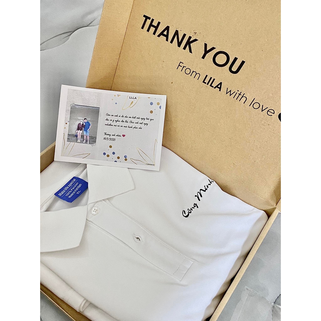 Hộp quà cho áo và Thiệp thiết kế theo yêu cầu - LILA