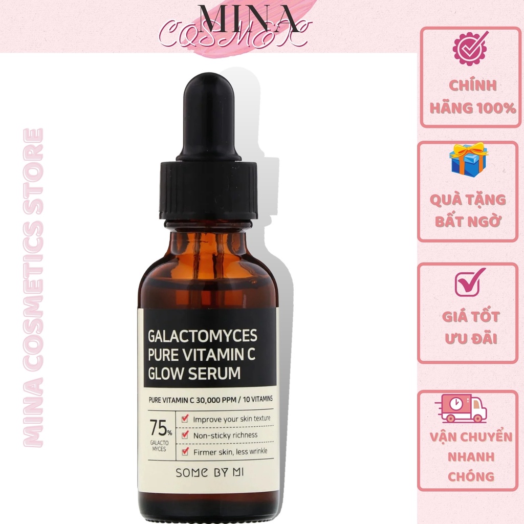 Serum Some By Mi / Tinh Chất Dưỡng Trắng Chống Lão Hóa Some By Mi Galactomyces Pure Vitamin C Glow Serum 30ml