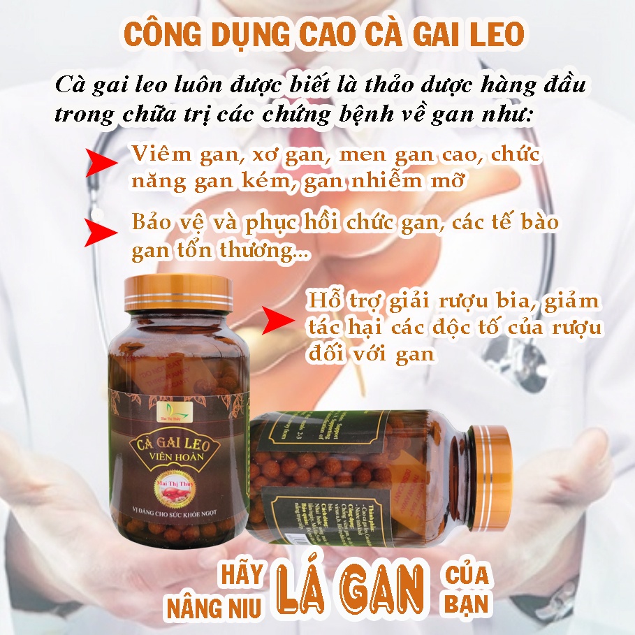 Cao Cà Gai Leo Nguyên Chất Hộp 300 Viên - Giúp bổ gan, hạ men gan, tăng cường chức năng gan hiệu quả