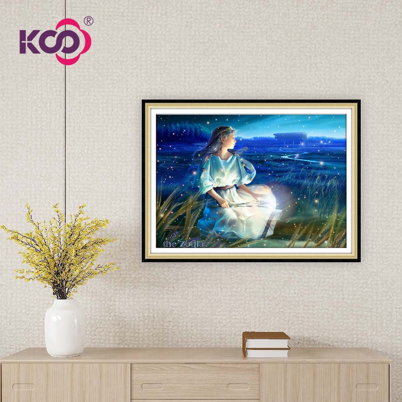 Bộ Tranh Đính Đá Tự Làm Hình Cung Hoàng Đạo Hoạt Hình mười hai chòm sao