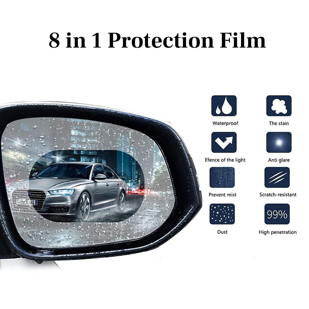 Set 2 miếng dán mềm chống bám hơi nước / chống thấm nước cho gương chiếu hậu xe ô tô