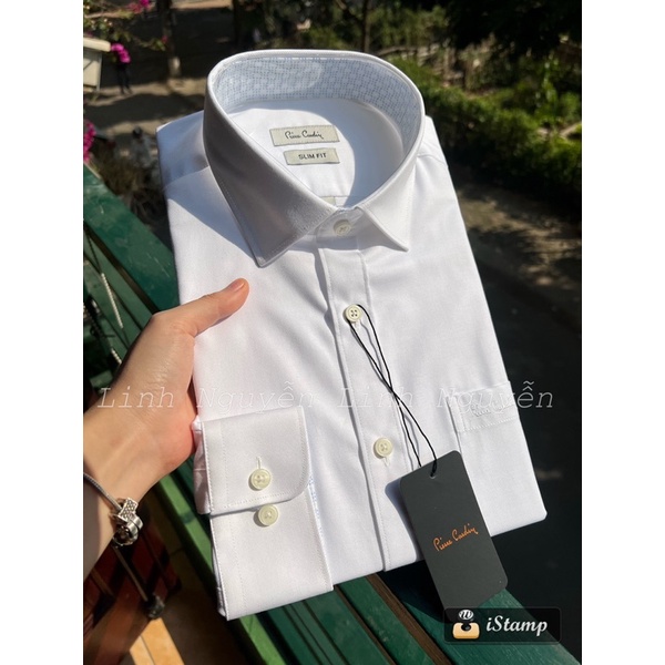 !!! HÀNG MỚI VỀ !!! Sơ mi nam trắng dài tay Pierre Cardin xuất hàn cotton vân cao cấp