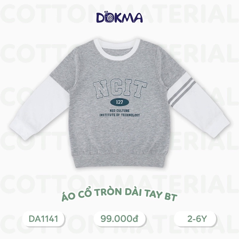 Áo dài tay bé trai 2-6y