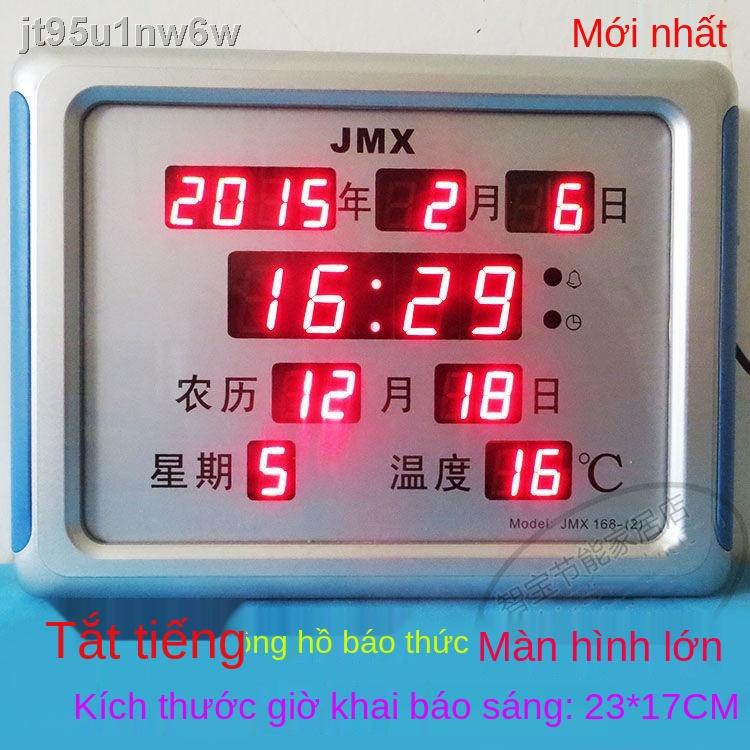 Miễn phí vận chuyển LED kỹ thuật số lịch vạn niên đồng hồ treo tường im lặng phát sáng điện tử nhiệt kế phòng