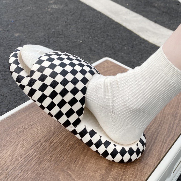 Dép Bánh Mỳ NAM và NỮ Độn Đế Quai ngang 2022 ô vuông caro đi chơi , đi biển, du lịch siêu rẻ_sẵn hàng MẪU MỚI 2022