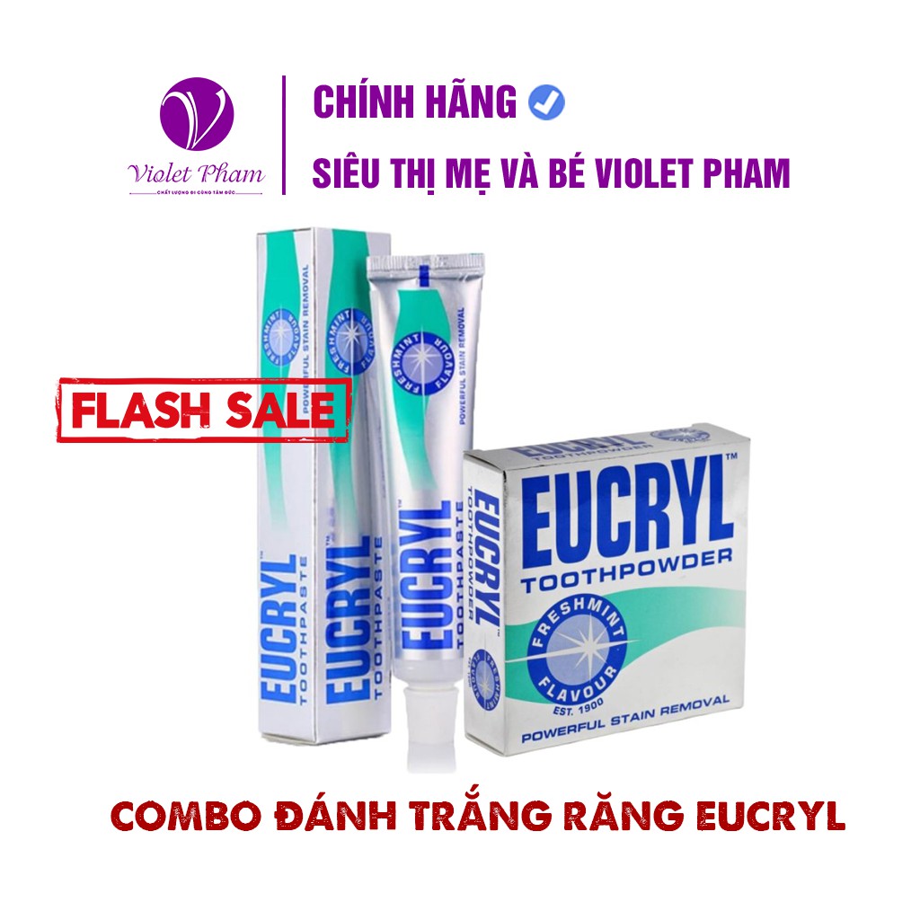 Combo kem và bột trắng răng Eucryl