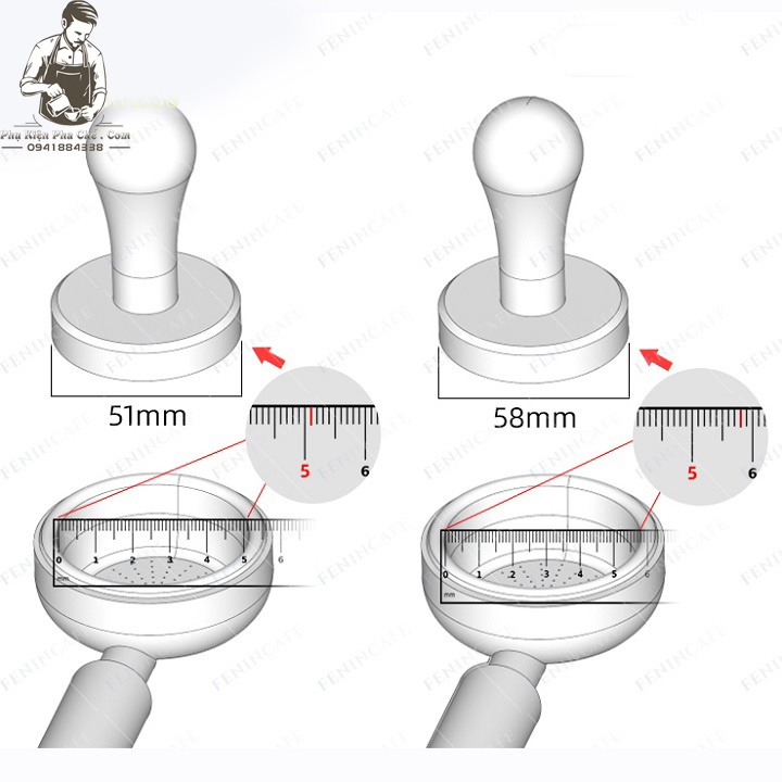 Temper 53mm - Temper inox 53mm - Temper breville