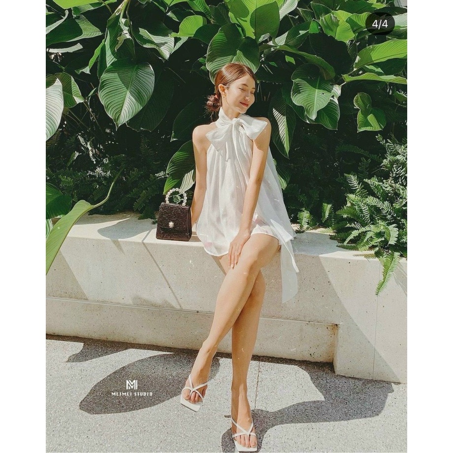 Áo tơ cổ yếm siêu xinh siêu hot