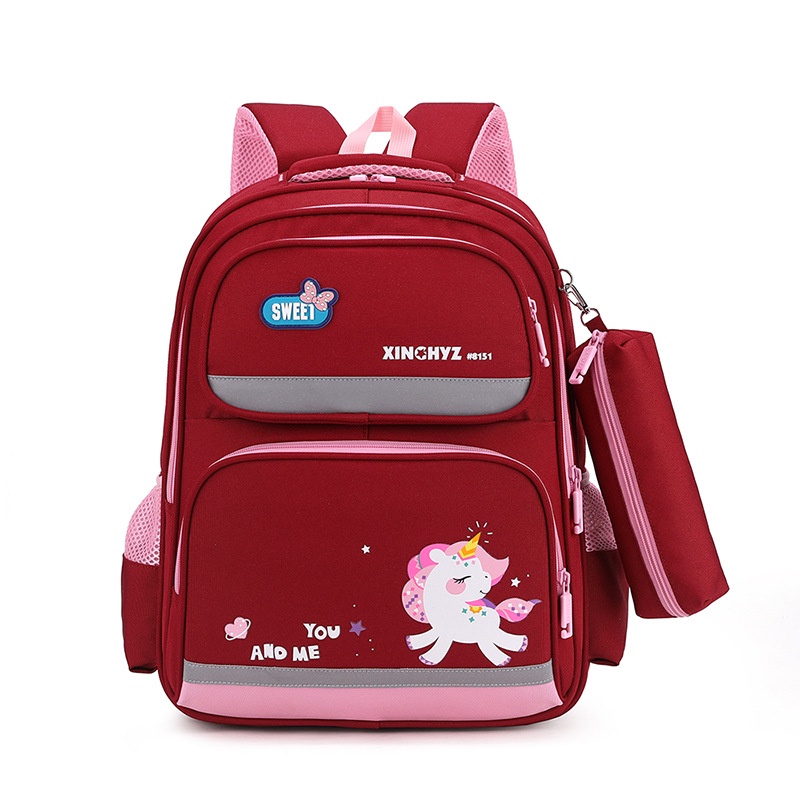 Balo XINCHYZ đi học cho bé trai, gái siêu đẹp kèm túi ví đựng bút, cặp sách chống thấm mặt lưng êm thoáng khí