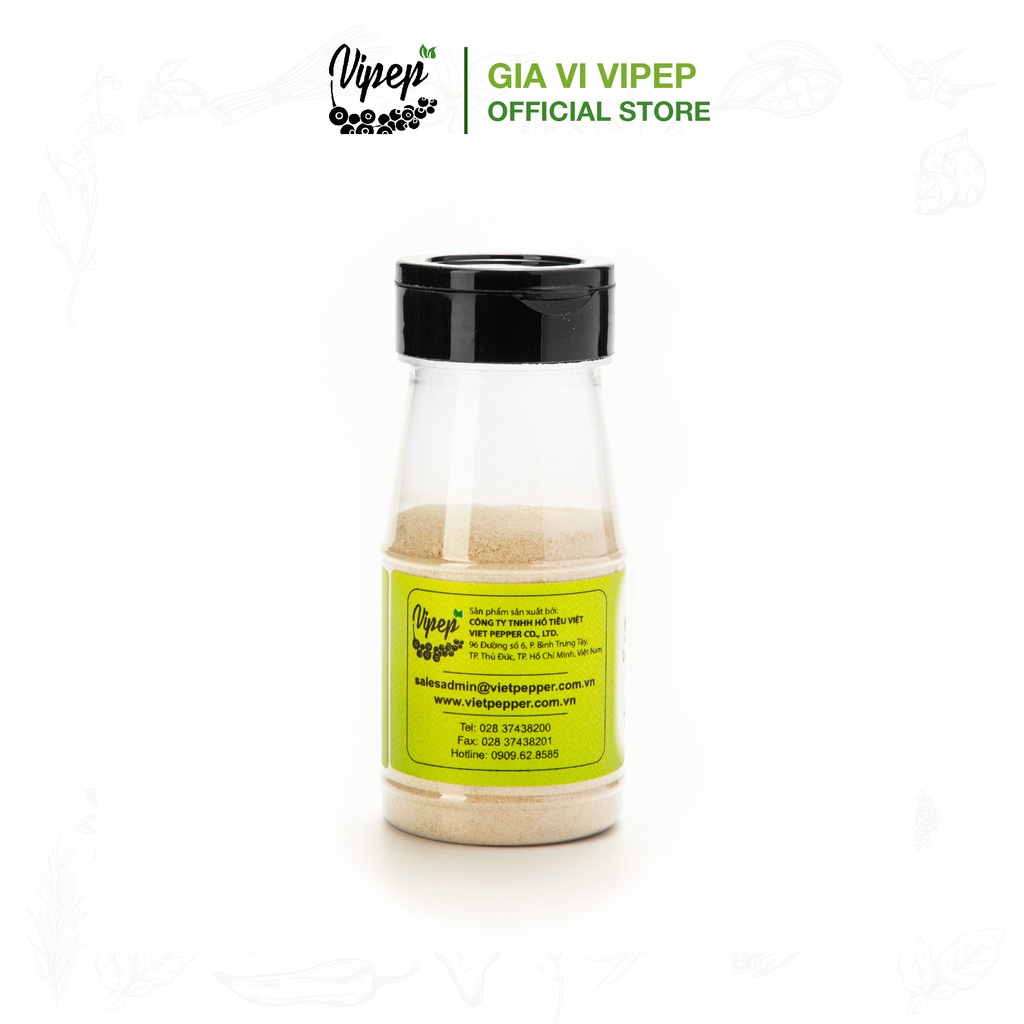 Bột sả Vipep 40g xay nhuyễn từ sả nguyên chất - gia vị sơ chế, ướp, khử mùi tanh thực phẩm, tăng hương vị món ăn
