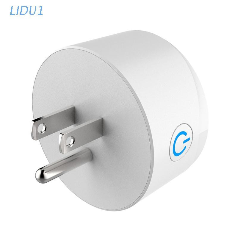 LIDU1  90-250V Mini US Wifi Plug Outlet Wireless Remote Voice Control Smart Home Socket Switch Work with Alexa Google- APP