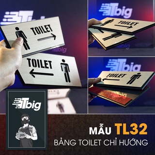 Biển toilet chỉ hướng nam nữ bằng gỗ cắt laser mẫu TL32
