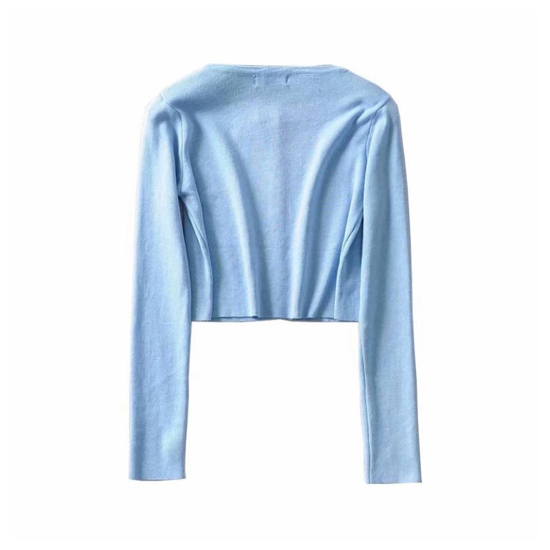 Áo Khoác Dệt Kim Vải Lụa Lạnh Thời Trang Xuân Thu Cho Nữ