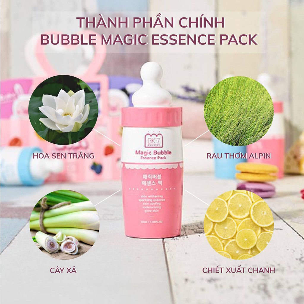 Mặt Nạ Sủi Bọt Hàn Quốc Magic Bubble Essence Pack – chiết xuất tự nhiên