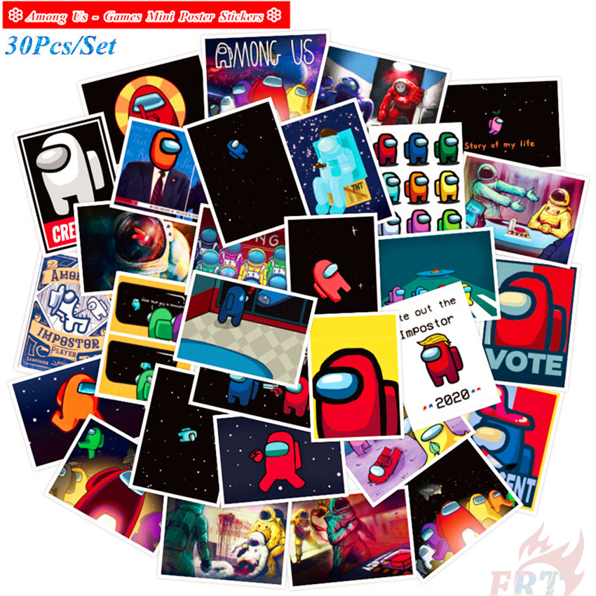 Bộ 30 Miếng Dán Hình Trò Chơi Amang Us