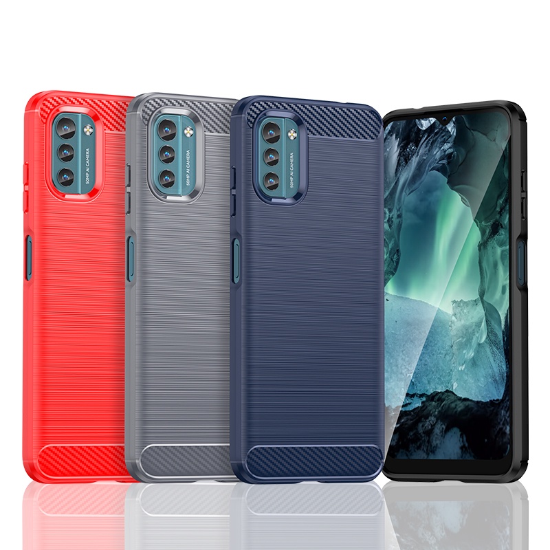 Ốp Lưng Silicon Sợi Carbon Chống Va Đập Cho Nokia G21 G11 G20 G10 X100 C21 Plus