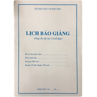 Giảm Giá Lịch Báo Giảng Tiểu Học 2 Buổi - Beecost