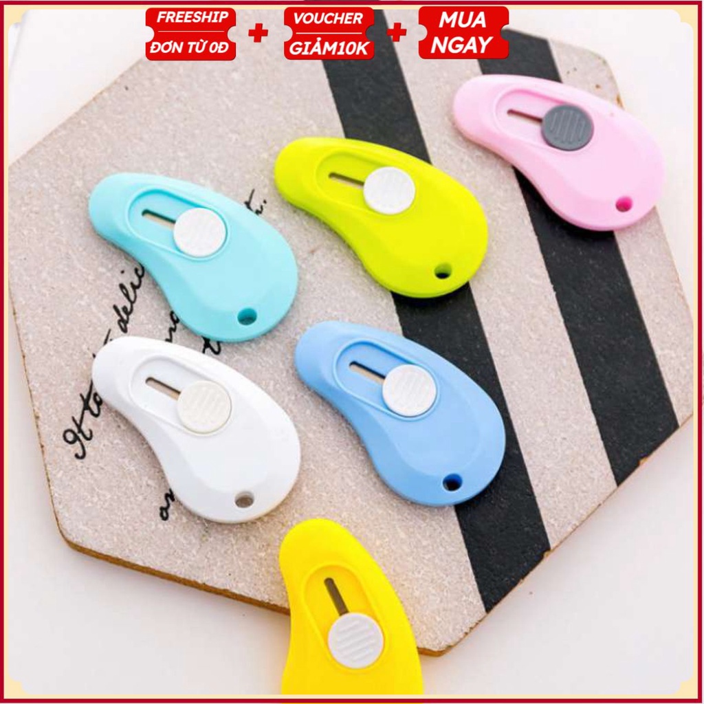 PVN34041 Dao Rọc Giấy Bỏ Túi Mini Thiết Kế Đáng Yêu Làm Móc khóa Tiện Lợi
