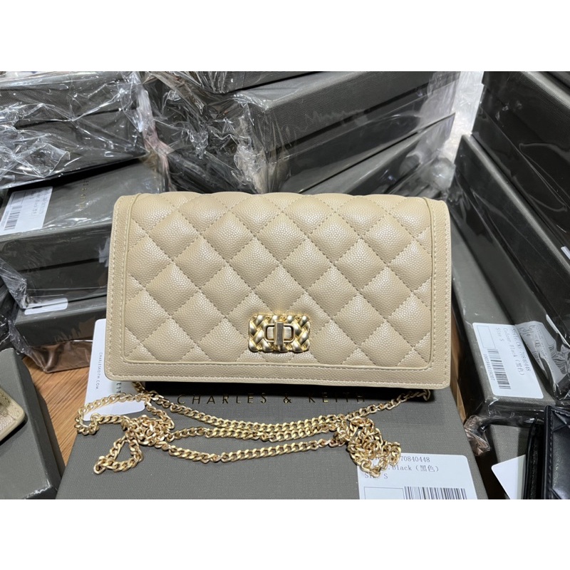 TÚI CNK KHOÁ XOAY DA CÁ ĐUỐI SIZE MINI