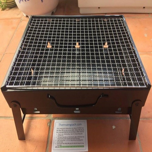 Bếp nướng than hoa vuông xếp gọn, thuận tiện đi du lịch Siêu Đẹp