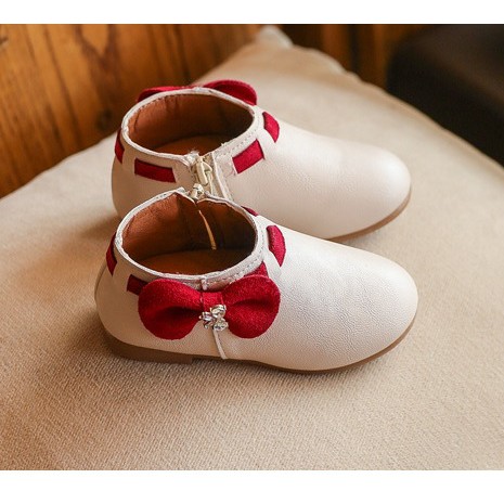 thanh lý xả kho hàng trưng bày Giày Nơ Hàn Quốc cổ cao cho bé gái 1-5 tuổi (form nhỏ) mã A-8 (802)